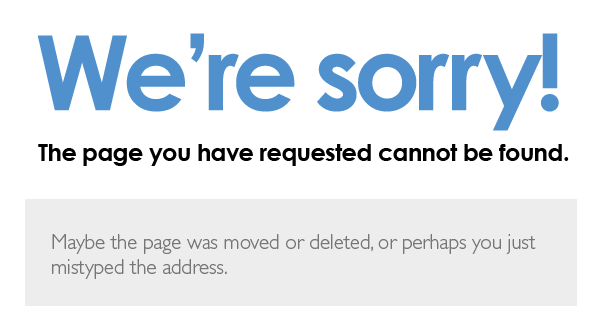 The page you have requested cannot be found.